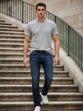 AG Adriano Goldschmied Dark Wash Matchbox Jeans SZ 32 x 31 Stretch Denim